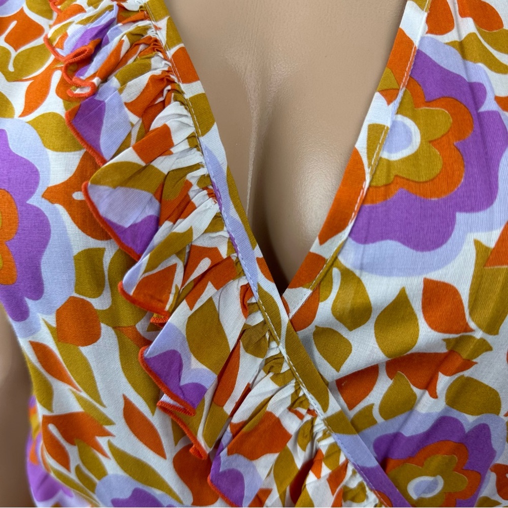 FEATHER & FIND FLORAL PRINTED RUFFLE WRAP MAXI DRESS - Picture 4 of 15